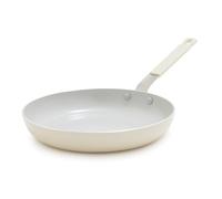Greenpan x Bobby Flay 10” Frying Pan Skillet, PFAS & PFOA-Free Ceramic Nonstick, Induction Suitable, Stay-Cool Silicone Grip Handle, Dishwasher & Oven Safe, Cream
