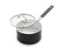 GreenPan x Bobby Flay 2.5QT Nonstick Saucepan with Glass Lid, PFAS-Free Diamond Ceramic, Induction Suitable, Stay-Cool Silicone Handle, Easy Clean Dishwasher & Oven Safe, Chef Pan, Graphite