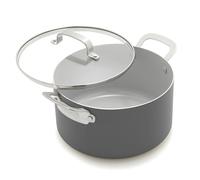 GreenPan x Bobby Flay 6QT Stockpot with Glass Lid, PFAS & PFOA-Free Ceramic Nonstick Pot, Induction Suitable, Dishwasher & Oven Safe, Graphite