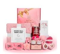 GreenPastures 12 Pack Birthday Gifts for Women, Care Gifts, Unique Relaxing Spa Gift Basket with Luxury Flannel Blanket, Get Well Soon Gifts for Women, Mom, Friend