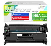 GREENPRINT (with CHIP 149A W1490A Compatible Toner Cartridge Black Standard Capacity 2900 Page for H P Pro 4002n 4002dn 4002dw, MFP 4102fdn 4102fdw, Can't Work with H P + Printer Model End with e