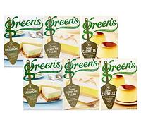 Greens Baking Bundle | Pack of 6 | Velvety Cheesecake Mix 259g x 2, Lemon Pie Filling 140g x 2 and Carmelle Dessert Mix 70g x 2