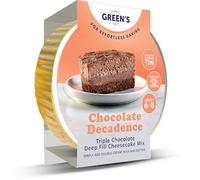 Green's Chocolate Decadence Baking Kit 218g, Triple Chocolate Deep Fill Cheesecake Mix, Includes Baking Tin, Simply Add Double Cream, Milk, and Butter, Serves 6 to 8