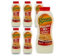 Green's Pancake Shaker Mix 6x 155g Bottles Just Add Water Shake Batter - Each Bottle Makes 6 Pancakes