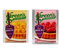 Green's Quick Jel Dessert Mix, Orange and Red Varieties - (Pack of 2)