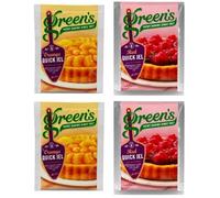 Green's Quick Jel, Orange and Red Flavours, Dessert Mix, (Pack of 4)
