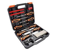 GREENSAPPIRE 13-Piece Wood Chisel Set, Professional Woodworking Chisel Kit with 8 Sizes CR-V Steel Blades, Sharpening Stone, Honing Guide and Storage Case for Carving & Carpentry