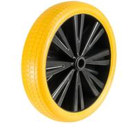 GREENSAPPIRE 14" Wheelbarrow Wheel Yellow Universal Puncture Proof Wheelbarrow Wheel for Wheelbarrow, Replacement Inflatable Tyre 36X36X8cm