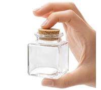 GREENSAPPIRE 20 Pcs Small Glass Jars with Lids - 50ml Mini Bottles - Small Glass Bottles with Cork Stoppers - Mini Jars for Food Storage Container