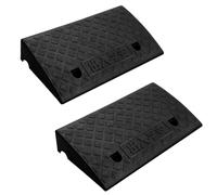 GREENSAPPIRE 2PCS Kerb Ramp 50x27x9cm Wheelchair Ramp Slope Non-Slip Step Ramp for Car Caravan Trailer Wheelchair Disabled Acces