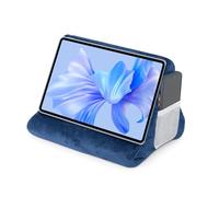 GREENSAPPIRE Cozy Suede Tablet Stand Cushion - Soft Lap Pillow for iPad and E-Readers with Secure Side Pocket, Perfect for Bed, Couch or On-the-Go (Blue)