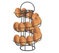 GREENSAPPIRE Modern Spiral Egg Holder - Holds 18 Eggs Freestanding FIFO Dispenser Rack for Kitchen Countertop or Refrigerator - Compact Space-Saving Egg Storage Organizer