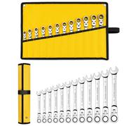 GREENSAPPIRE Ratchet Spanner Set 12pcs Metric Flexible Combination Wrench