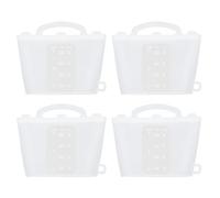 GREENSAPPIRE Reusable Silicone Microwave Steam Sterilizer Bags, 4-Pack Silicone Steaming Bags for Baby Bottles, Breast Pump Parts, Pacifiers & Accessories for Home & Travel (White)