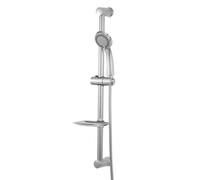 GREENSAPPIRE Shower Riser Kit, Shower Slide Bar with Shower Head, 150CM Shower Hose,Shower Head Holder and Soap Dish, Adjustable Shower Height Bracket for Bathroom, Silver
