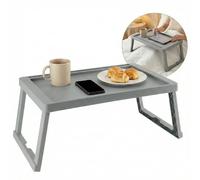 GREENSAPPIRE Tray with Legs Folding Table 64.5x36x25cm Folding Bed Tray Table with Legs, Breakfast Tray Portable Lap Desk for Sofa, Ultra-Thin Foldable Design (Only 3 cm) for Reading (Gray)