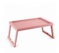 GREENSAPPIRE Tray with Legs Folding Table 64.5x36x25cm Folding Bed Tray Table with Legs, Breakfast Tray Portable Lap Desk for Sofa, Ultra-Thin Foldable Design (Only 3 cm) for Reading (Pink)