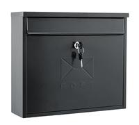 GREENSAPPIRE Wall-Mounted Mailbox - Lockable, Weatherproof, Elegant and Modern Design, Durable Metal Postbox, Suitable for Home or Office 36x32x11.5CM (Grey)