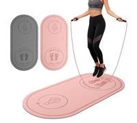 GREENSAPPIRE Yoga Mat 123X62X0.5CM Skipping Rope Mat Jump Rope Mat Multi-Purpose Extra Thick Foam Exercise Mats for Home Gym Floor Protection Cardio HIIT Yoga Non-Slip Shock (Black)