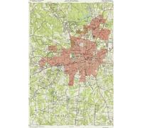 Greensboro North Carolina Map Journal: Vintage Map Notebook