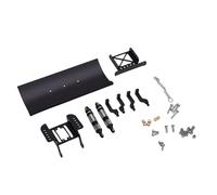 Greensen 1/18 RC Metal Snow Plow, Alloy Replacement for TRX4M RC Crawler Car with Shock Absorption, Fit for Winter Scenes and Obstacle Clearing (Black)