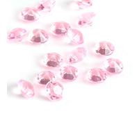 Greensen 1000 Pieces 4.5 mm Acrylic Diamond Crystals, Clear Acrylic Beads, Rhinestone Vase Filler DIY Scatter Confetti Ornament Accessories for Wedding, Bridal Party Shower Decoration (Pink)