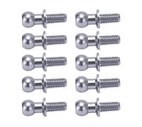 Greensen 10pcs Metal Ball Head Screw Link Rod for Tamiya TT01 TT02 RC Car, Lightweight Aluminum Alloy Material - Enhance Shock Absorption for Remote Control Car Enthusiasts (Ti Color)