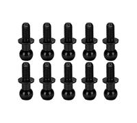 Greensen 10pcs Metal Ball Head Screw Link Rod for TT01 TT02 RC Car, Lightweight Aluminum Alloy Material - Enhance Shock Absorption for Remote Control Car Enthusiasts (Black)