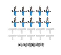Greensen 10PCS Rabbit Drinker Nipple Waterer Double Spring Hanging Stainless Steel Removable for Easy Cleaning with T Pipe and Springs