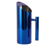 Greensen 1L Metal Drink Pitcher, Water Jug with Drip- Spout for Cocktail, Flower Tea, Cold Brew, Dishwasher Safe (Blue)