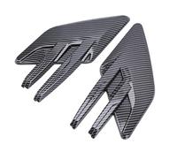 Greensen 2PCS ABS Mudguard Side Vent Trim, Carbon Fiber Style Black, Universal Fit for Cars, with Rustproof High Temperature Proof, Easy to Install