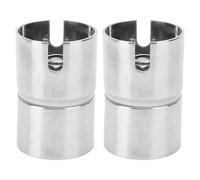 Greensen 2pcs Fishing Pole Converter for Rod Holder, Swivel Rod Holder Adapter 304 Stainless Steel 360 Degree Fishing Pole Converter Compatible with 1-9/16in Rod Holder Butt