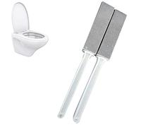 Greensen 2Pcs Pumice Stone Toilet Cleaner, Pumice Toilet Brush with Long Handle for Bathroom Kitchen Hard Water Calcium Deposits