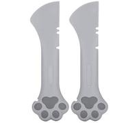Greensen 2pcs Silicone Cat Can Opener Food Spoon Silicone Cat Food Can Spoon Cat Can Opener with Curved Pointed Design for Easy Cleaning and Long Service Life (Grey)
