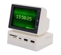 Greensen 3.5 Inch Mini PC Screen, Secondary Display with USB Hub for Desktop Computer, HD Temperature Display, Time Weather Video Playback Dynamic Wallpaper