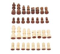 Greensen 32PCS Wooden Chess Pieces Wood Chess Figurines Chessmen with Soft Felt Bottom for International Chess Game Professional Beginners
