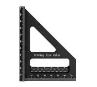 Greensen 3D Multi Angle Measuring Ruler, Aluminum Alloy Woodworking Square Protractor with Thicken Design for Accurate 45 90 Degree Marking, Engineering Carpentry (Black)