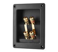 Greensen 4 Copper Binding Post Terminal Connector, Speaker Terminal Box with 3mm Thickened Base Plate, for DIY Speaker Amplifier Wiring