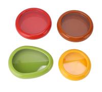 Greensen 4-piece Storage Capsule, Fruit and Vegetable Preservation Box Set with Transparent Silicone Cover, Keeps Food, Ideal for Kitchen