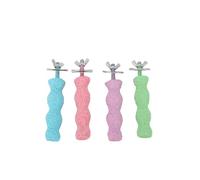 Greensen 4PCS Bird Beak Grinding Perch, Resin Cage Stand Platform with Metal Wing Nuts for Small Medium Birds Hamsters Gerbils (Small Size)