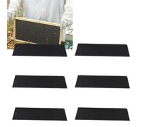 Greensen 6pcs Beehive Foundation Sheets, Beeswax Sheets for Beekeeping ABS Beehive Equipment 16.7x4.9in with Firm Flexible Design for Wax Extraction