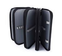 Greensen 72 Inserting of Super Large Capacity Pencil Pocket Cosmetic Case Black Sweet, Tender Layout for Students Teacher Artists, Durable Portable Multiple Use