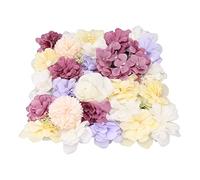 Greensen Artificial Flower Wall Panels of Beautiful Silk Background for Wedding Celebration 15x15in (Purple)