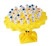 Greensen Balance Tree Board Game Toy Puzzle for Kids, Enhance Motor Skills and Cognitive Development, Multiplay Modes for Inspiration, Includes 1 Balance Tree Toy and 24 Spacemen (Large Yellow)