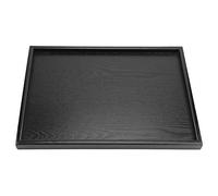 Greensen Black Rectangular Wooden Serving Tray, 36 x 27 cm, Solid Wood, Wood, Raised Edges, Perfect for Tea, Coffee, Food, Modern & Stylish, Ideal for Home, Restaurant, Gift