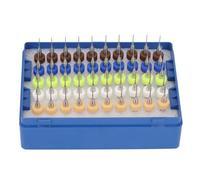 Greensen Carbide Micro Drill Bits, 50pcs PCB Drill Bits Set, 0.5mm to 0.9mm Precision Sizes, Smooth Chip Removal, Carbide Construction, for Circuit Board Carving and Electronics Work