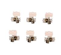 Greensen Classical Guitar Tuning Pegs, White Plastic Metal 3L3R Guitar Peg Tuner for 12 String Replacement