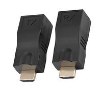 Greensen Extender to RJ45 Extender over CAT5e CAT6 ABS Adapter Converter 1080P 30m Plug and Play Zero Delay for Home Theater Office Projector Monitor Display