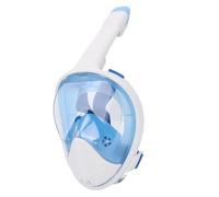 Greensen Full Face Snorkel Goggles, Liquid Silicone PC Anti Fog Anti Leak 180 Degree Panoramic View Snorkeling Mask, with Adjustable Head Strap, for Adults Teens Underwater Exploration (L/XL)