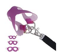 Greensen Hamster Harness and Leash Set Rat Walking Harness Vest with Bells Soft Faux Leather Chest Strap 3 Sizes for Small Pets Safe Nylon Leash (Violet)